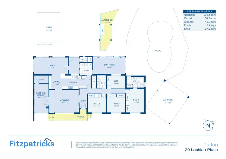 Floorplan of Homely house listing, 20 Lachlan Place, Tatton NSW 2650