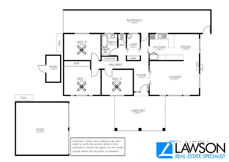 Floorplan of Homely house listing, 43 Breton Place, Port Lincoln SA 5606