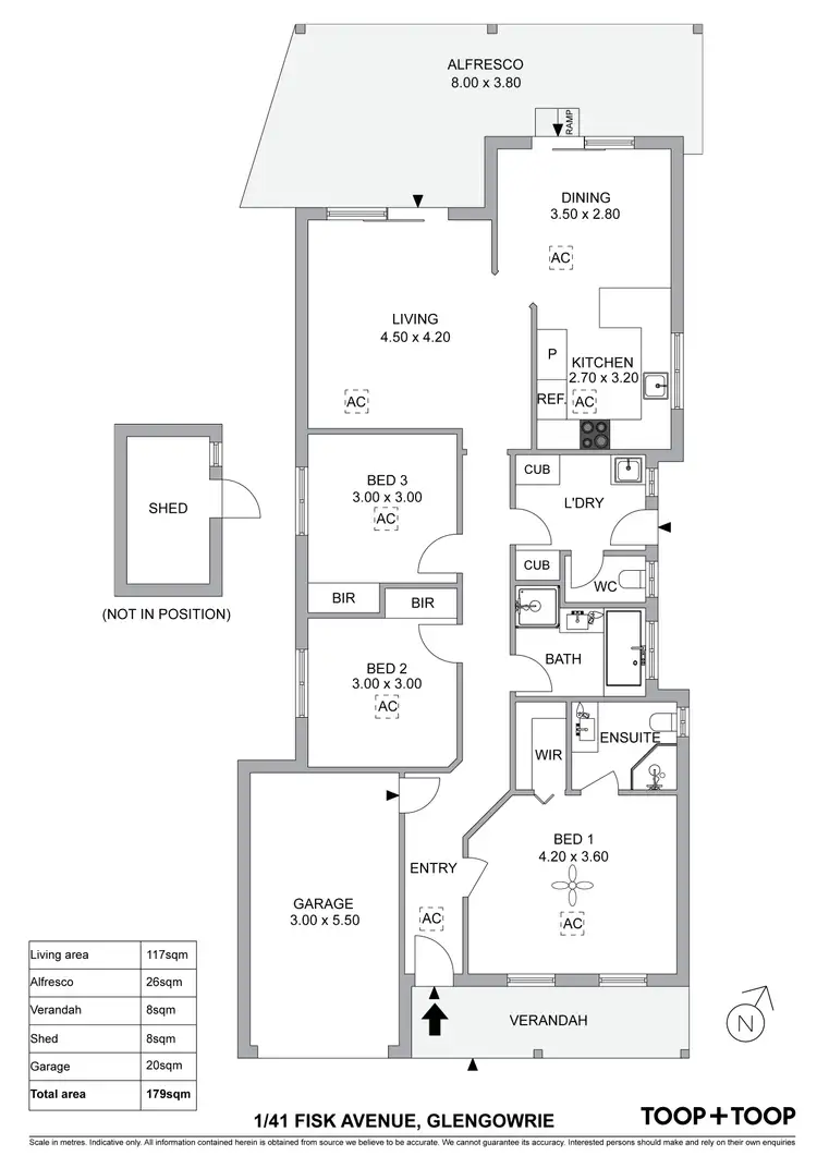 Floorplan of Homely house listing, 1/41 Fisk Avenue, Glengowrie SA 5044