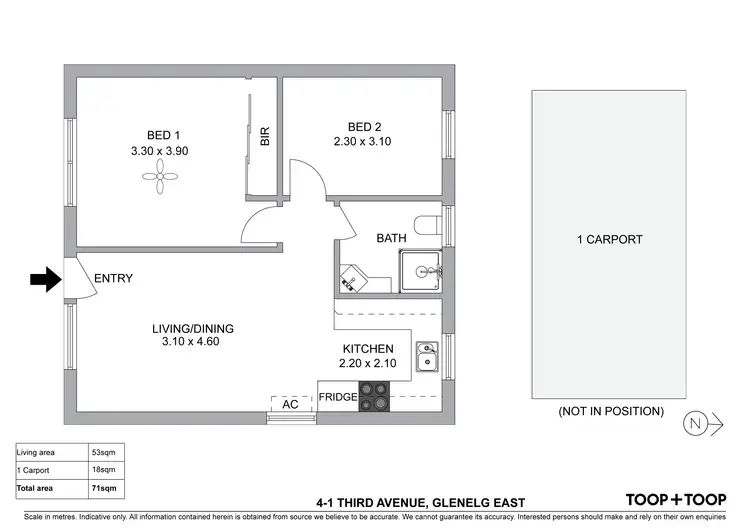 Floorplan of Homely unit listing, 4/1 Third Avenue, Glenelg East SA 5045