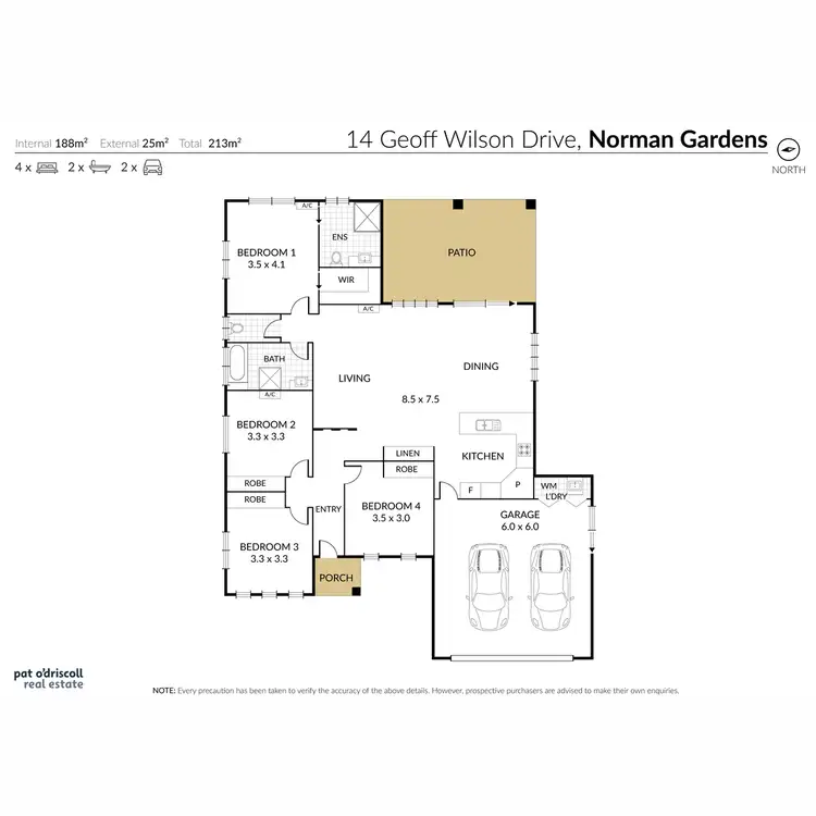 Floorplan of Homely house listing, 14 Geoff Wilson Drive, Norman Gardens QLD 4701