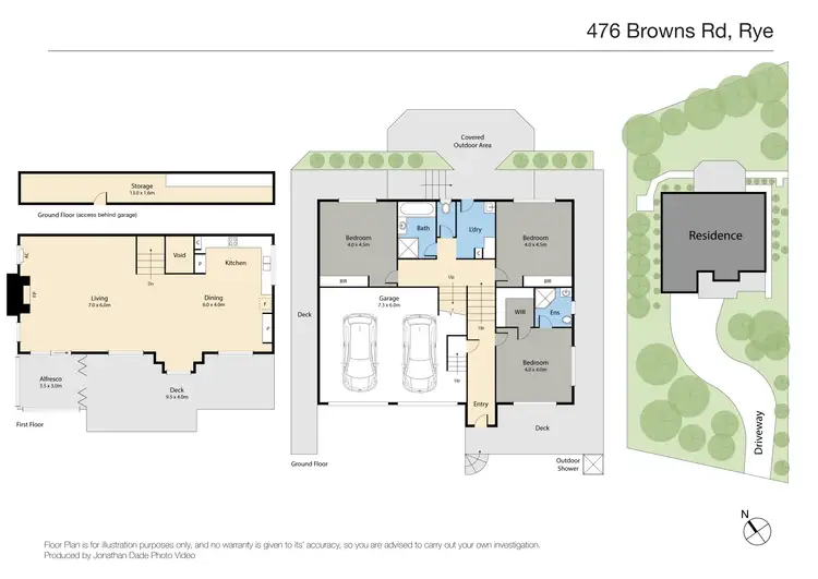 Floorplan of Homely house listing, 476 Browns Road, Rye VIC 3941