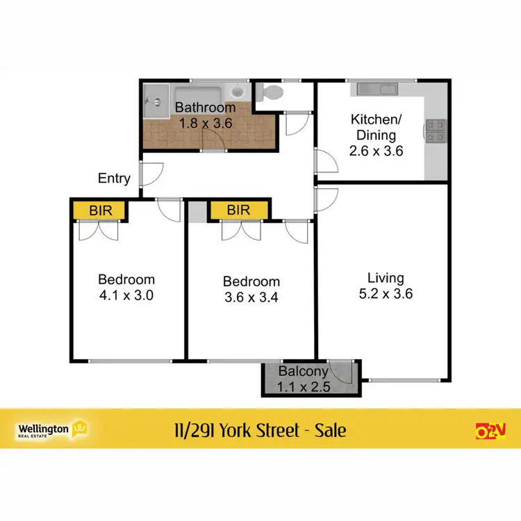 Floorplan of Homely flat listing, 11/291 York Street, Sale VIC 3850