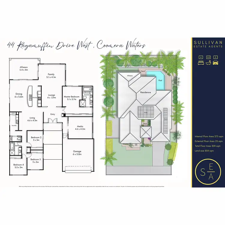 Floorplan of Homely house listing, 44 Ragamuffin Drive West, Coomera Waters QLD 4209