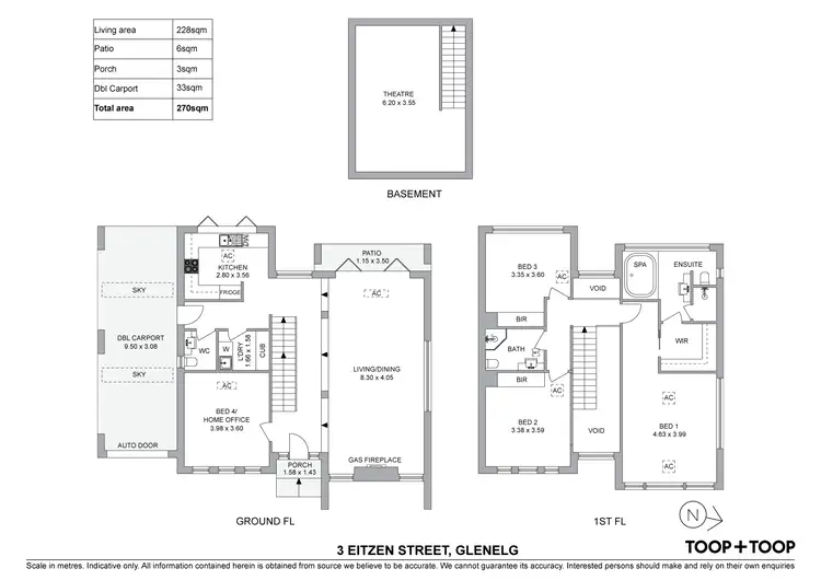 Floorplan of Homely house listing, 3 Eitzen Street, Glenelg SA 5045