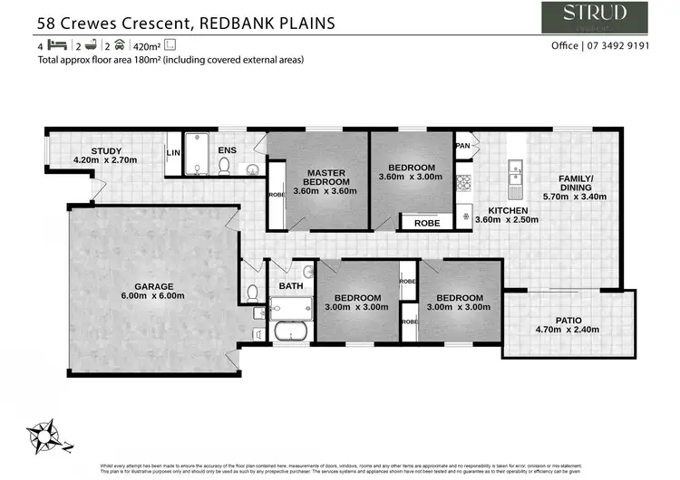 Floorplan of Homely house listing, 58 Crewes Crescent, Redbank Plains QLD 4301