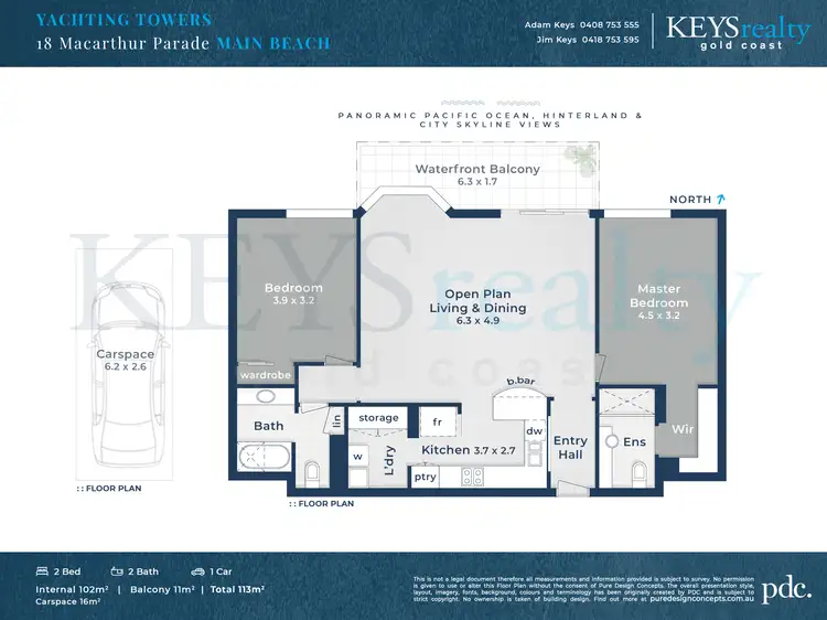 Floorplan of Homely apartment listing, 18/18 Macarthur Parade, Main Beach QLD 4217