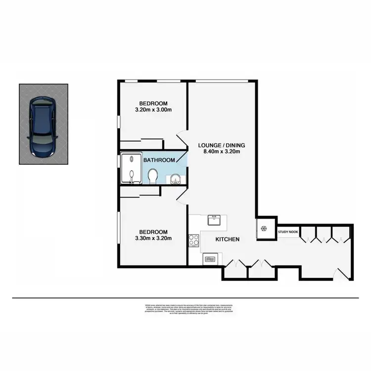 Floorplan of Homely apartment listing, 1007/128 Brookes Street, Fortitude Valley QLD 4006