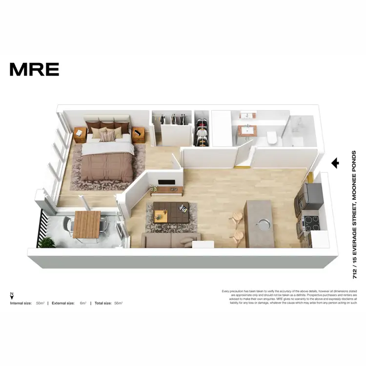 Floorplan of Homely apartment listing, 712/15 Everage Street, Moonee Ponds VIC 3039