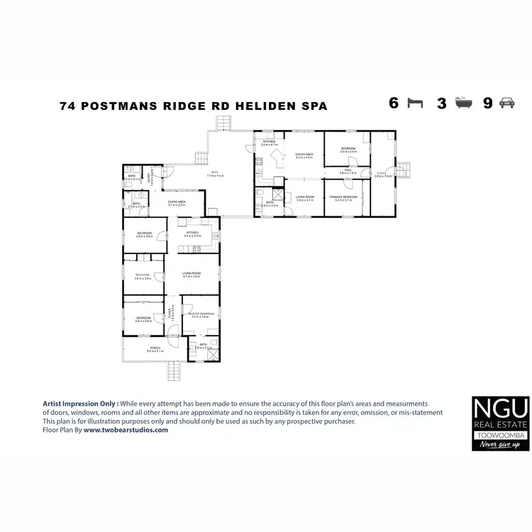 Floorplan of Homely house listing, 74 Postmans Ridge Road, Helidon Spa QLD 4344