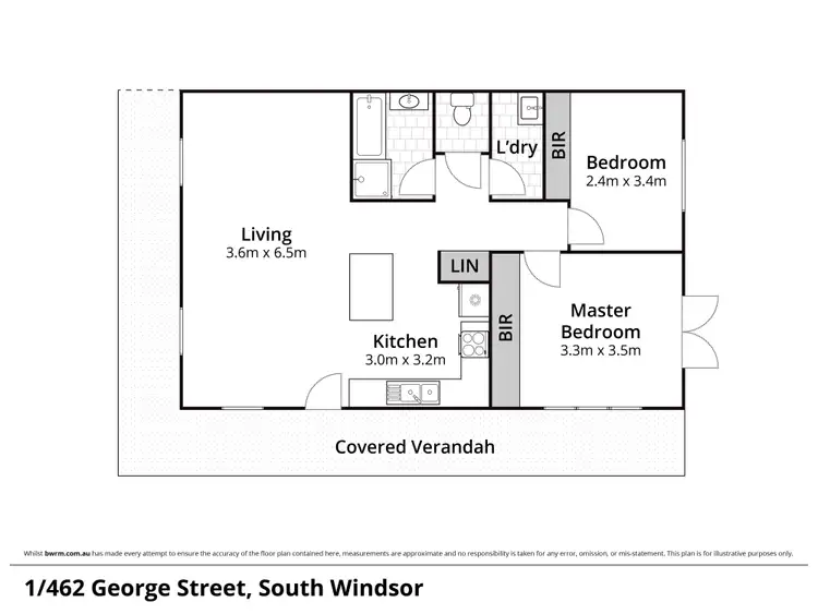 Floorplan of Homely unit listing, 1/462 George Street, South Windsor NSW 2756