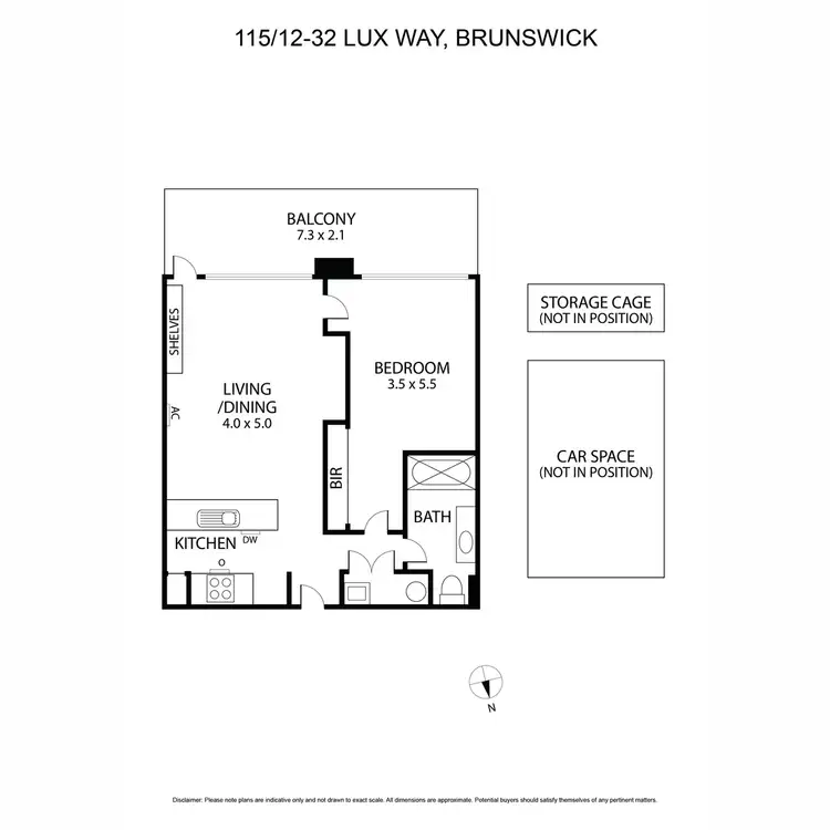 Floorplan of Homely apartment listing, 115/12-32 Lux Way, Brunswick VIC 3056