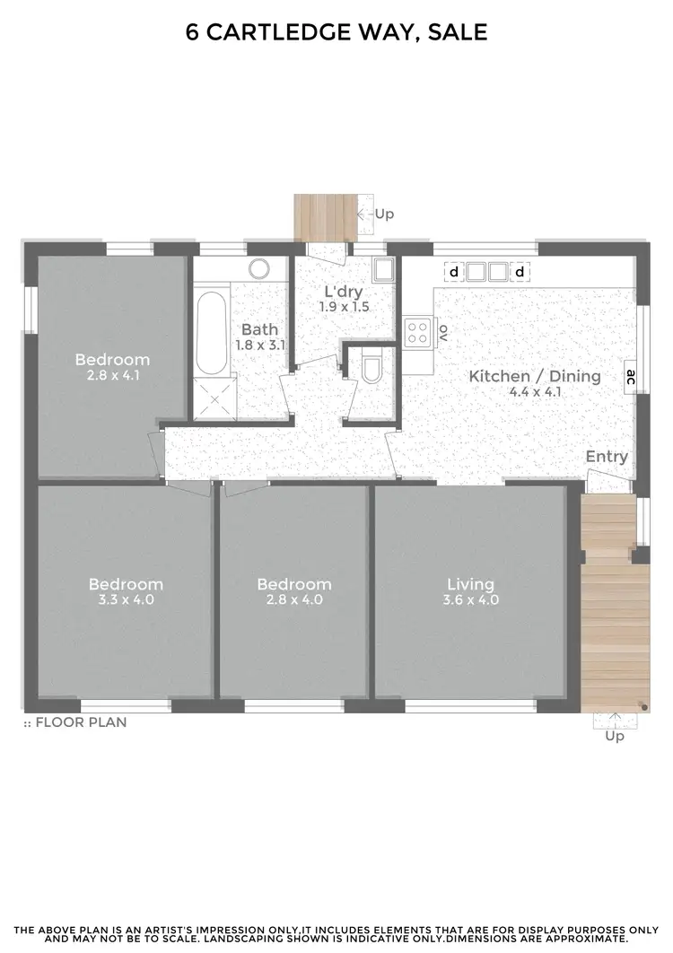 Floorplan of Homely house listing, 6 Cartledge Way, Sale VIC 3850