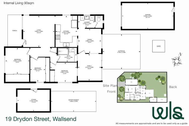 Floorplan of Homely house listing, 19 Drydon Street, Wallsend NSW 2287