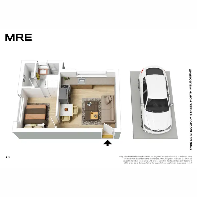 Floorplan of Homely apartment listing, 17/26-28 Brougham Street, North Melbourne VIC 3051