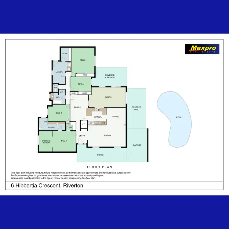 Floorplan of Homely house listing, 6 Hibbertia Crescent, Riverton WA 6148
