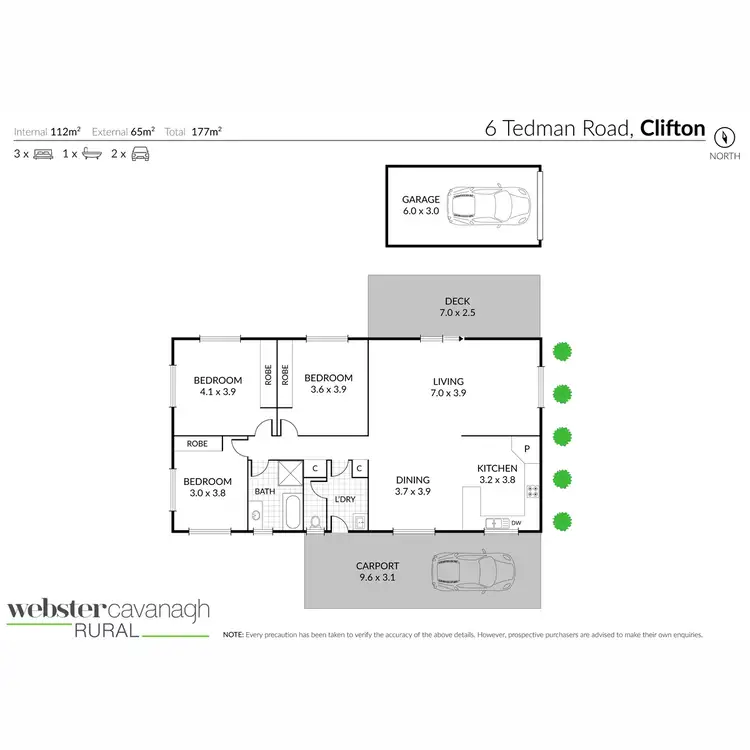 Floorplan of Homely house listing, 6 Tedman Road, Clifton QLD 4361
