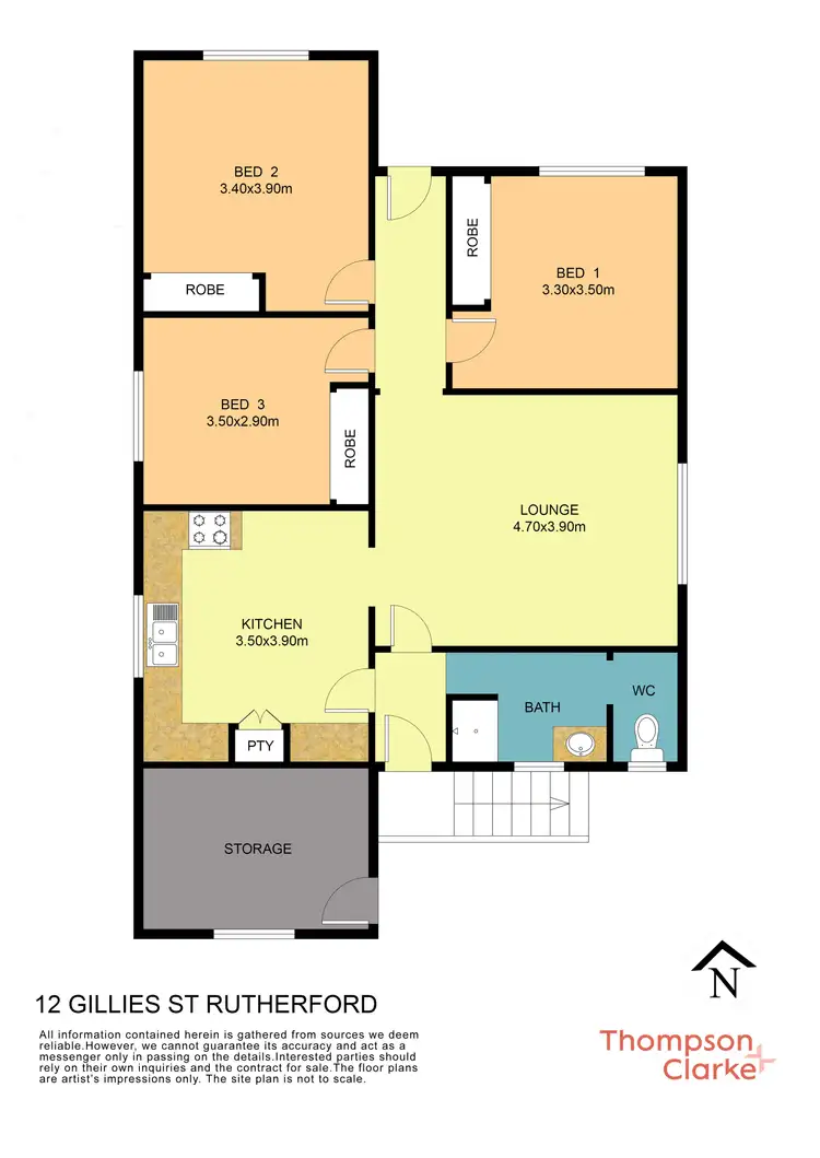 Floorplan of Homely house listing, 12 Gillies Street, Rutherford NSW 2320