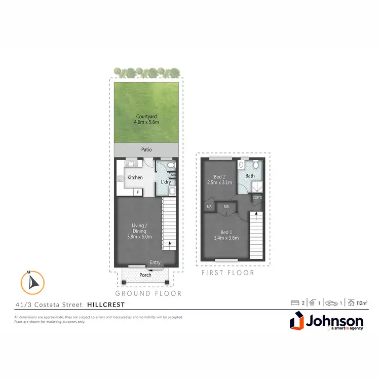 Floorplan of Homely townhouse listing, 41/3 Costata Street, Hillcrest QLD 4118