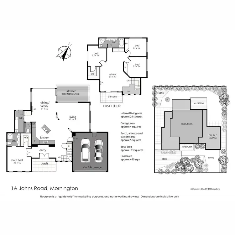 Floorplan of Homely house listing, 1A Johns Road, Mornington VIC 3931