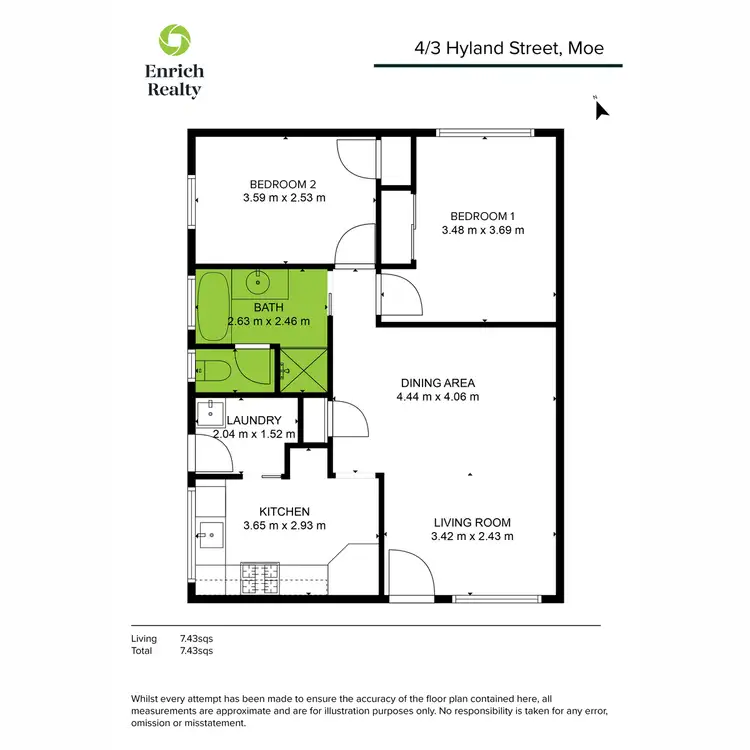 Floorplan of Homely flat listing, 4/3 Hyland Street, Moe VIC 3825