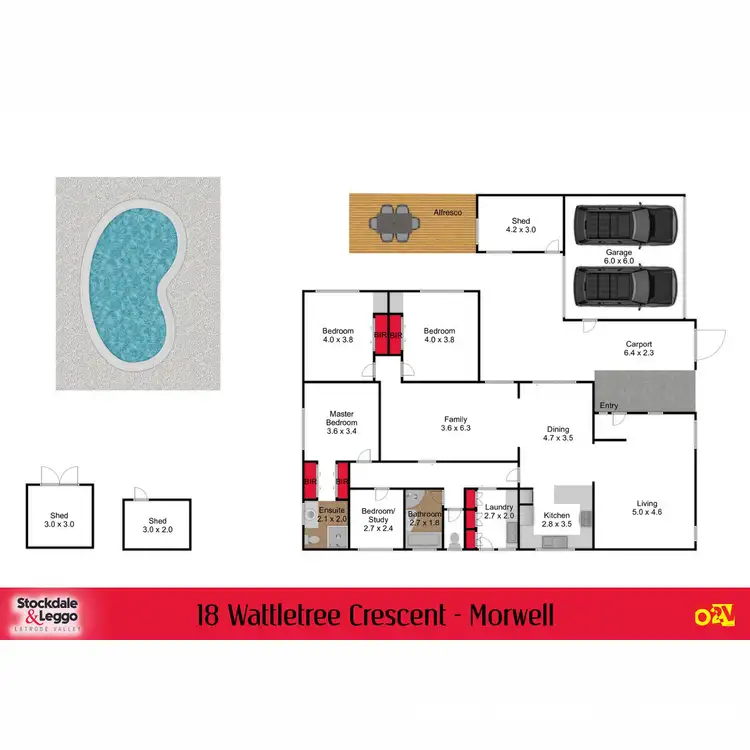 Floorplan of Homely house listing, 18 Wattletree Crescent, Morwell VIC 3840