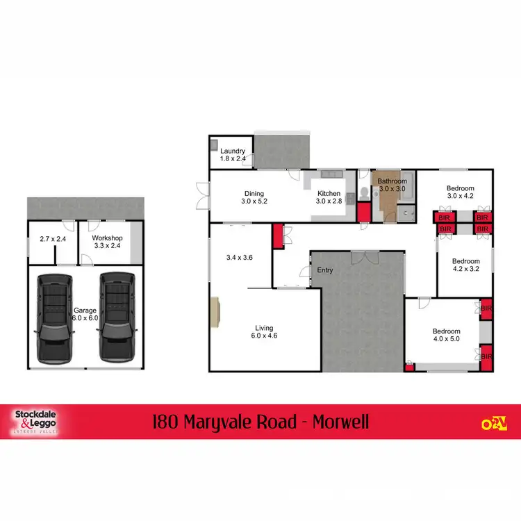 Floorplan of Homely house listing, 180 Maryvale Road, Morwell VIC 3840