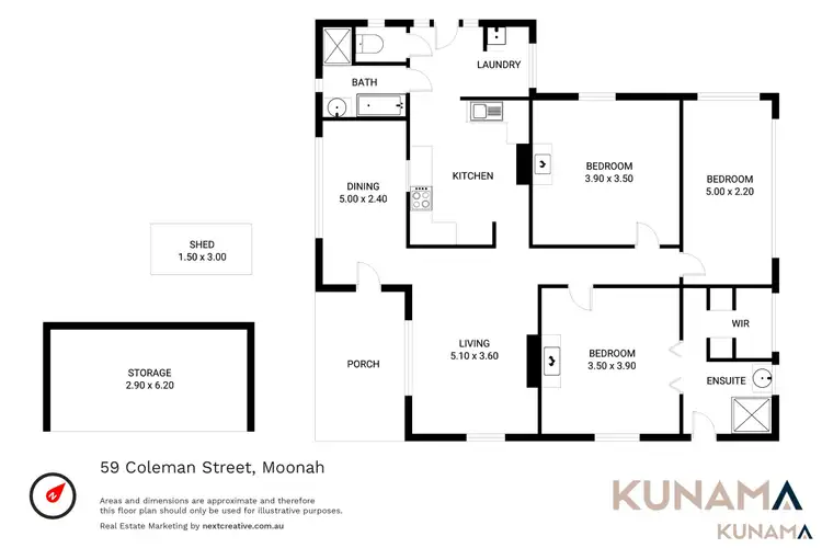 Floorplan of Homely house listing, 59 Coleman Street, Moonah TAS 7009