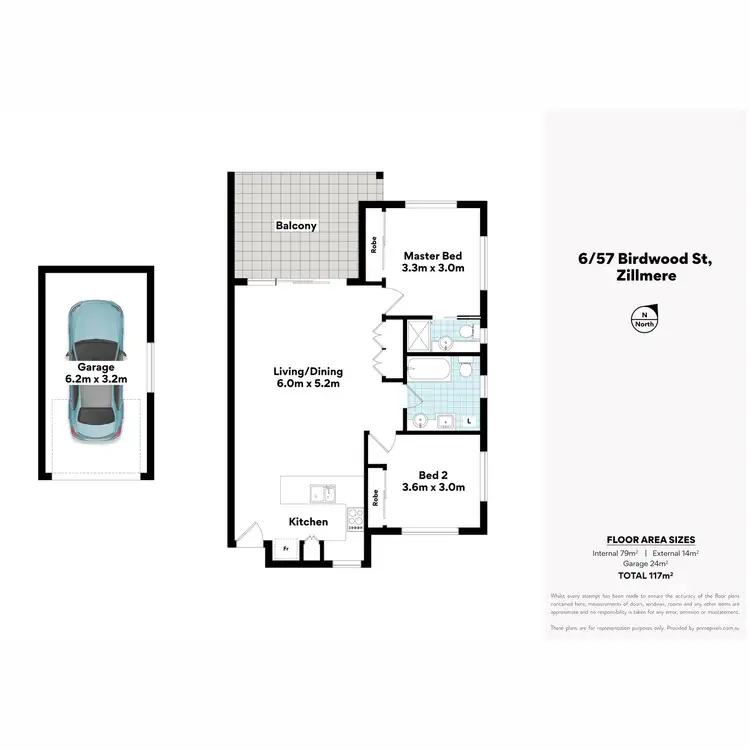 Floorplan of Homely unit listing, 6/57 Birdwood Street, Zillmere QLD 4034