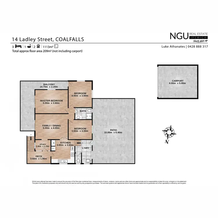 Floorplan of Homely house listing, 14 Ladley Street, Coalfalls QLD 4305