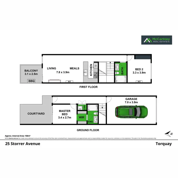 Floorplan of Homely townhouse listing, 25 Storrer Avenue, Torquay VIC 3228