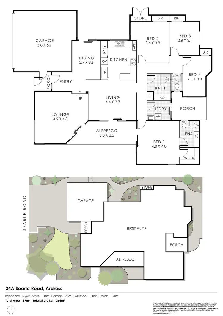 Floorplan of Homely house listing, 34A Searle Road, Ardross WA 6153