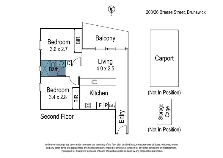 Floorplan of Homely apartment listing, 208/26 Breese Street, Brunswick VIC 3056