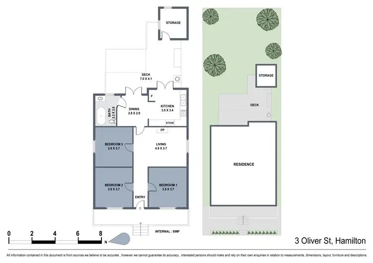 Floorplan of Homely house listing, 3 Oliver Street, Hamilton NSW 2303