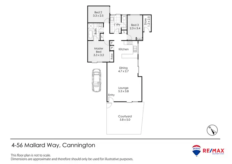 Floorplan of Homely villa listing, 4/56 Mallard Way, Cannington WA 6107