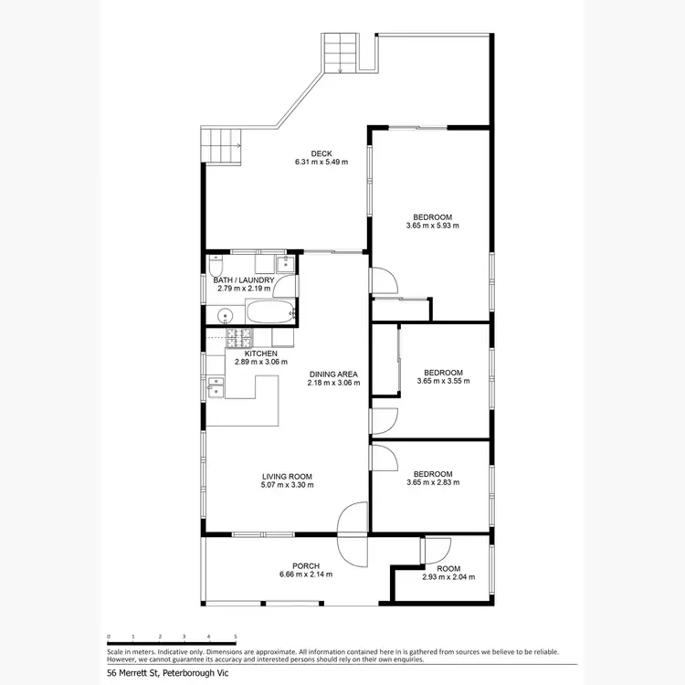Floorplan of Homely house listing, 56 Merrett Street, Peterborough VIC 3270