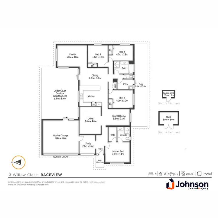 Floorplan of Homely house listing, 3 Willow Close, Raceview QLD 4305