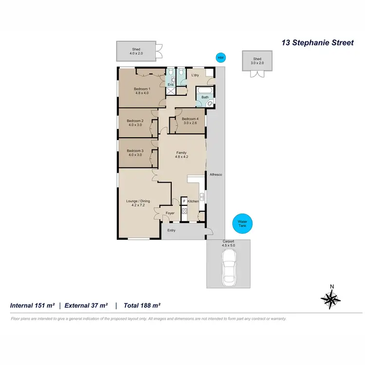 Floorplan of Homely house listing, 13 Stephanie Street, Aspley QLD 4034