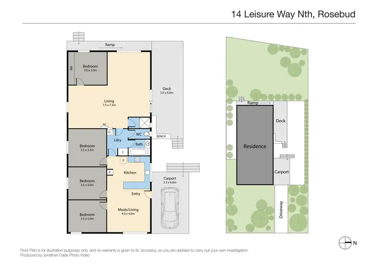 Floorplan of Homely house listing, 14 Leisure Way North, Rosebud VIC 3939