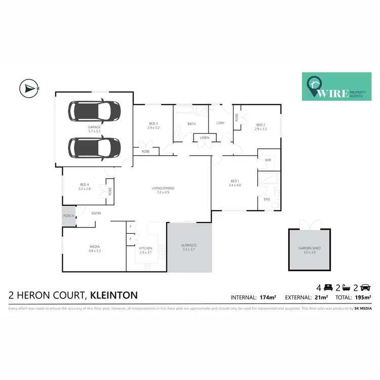 Floorplan of Homely house listing, 2 Heron Court, Kleinton QLD 4352