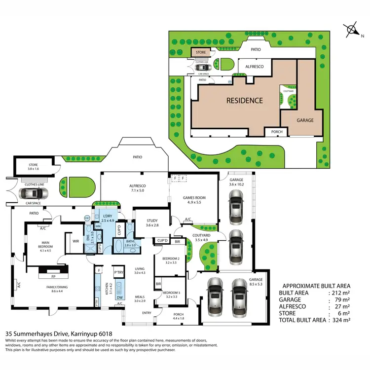 Floorplan of Homely house listing, 35 Summerhayes Drive, Karrinyup WA 6018