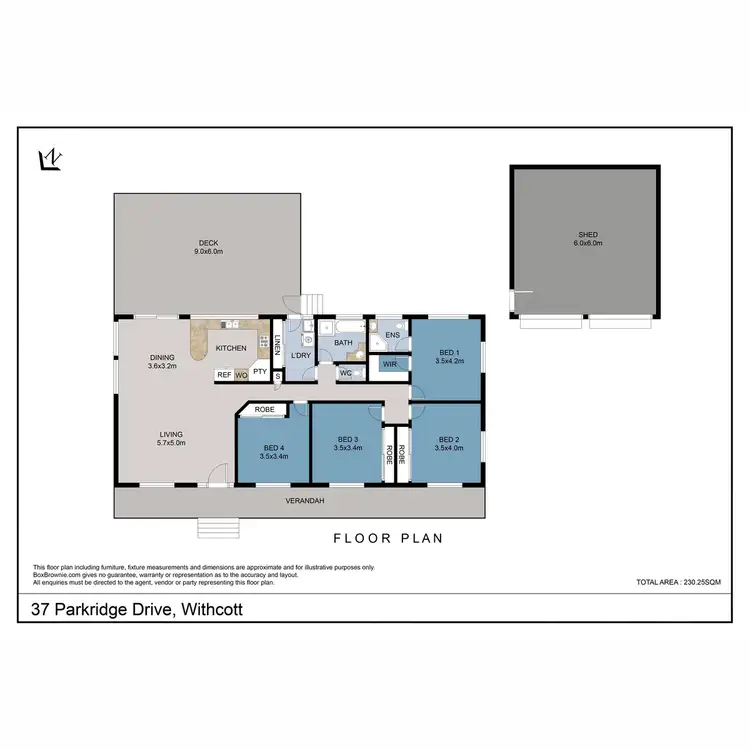 Floorplan of Homely house listing, 37 Parkridge Drive, Withcott QLD 4352