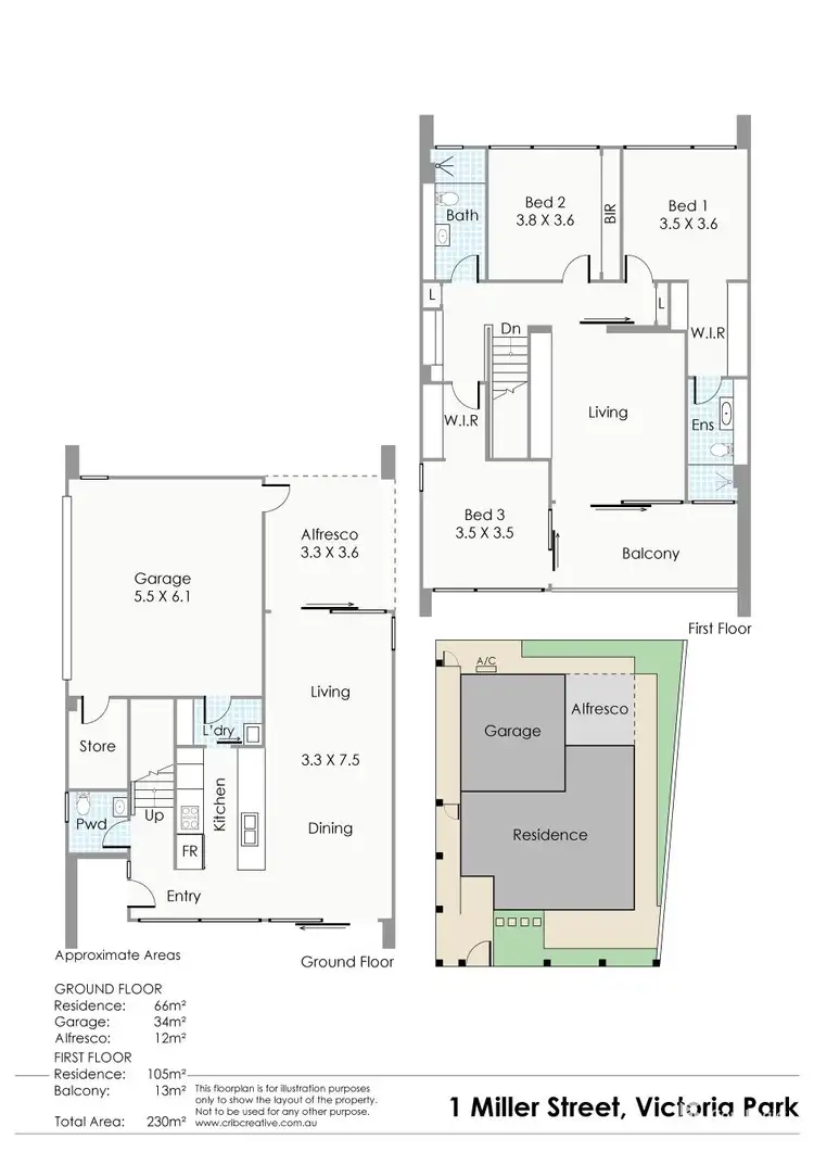Floorplan of Homely house listing, 1 Miller Street, Victoria Park WA 6100
