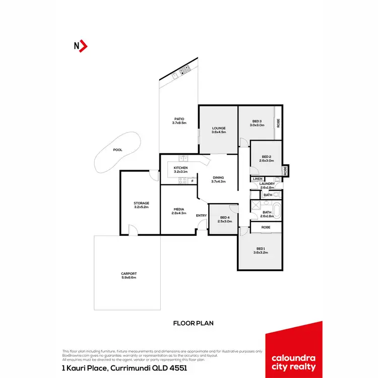 Floorplan of Homely house listing, 1 Kauri Place, Currimundi QLD 4551