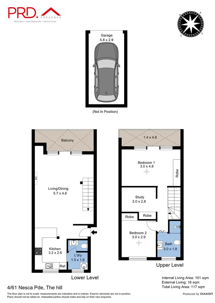 Floorplan of Homely apartment listing, 4/61 Nesca Parade, The Hill NSW 2300