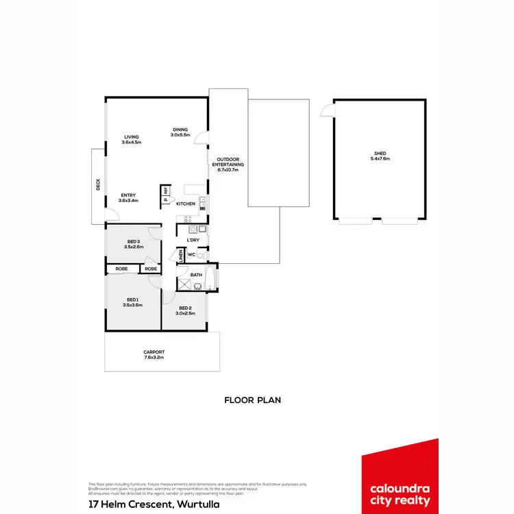 Floorplan of Homely house listing, 17 Helm Crescent, Wurtulla QLD 4575