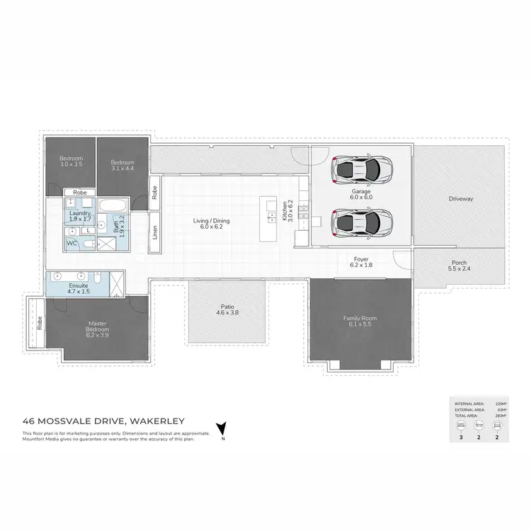 Floorplan of Homely house listing, 46 MOSSVALE Drive, Wakerley QLD 4154