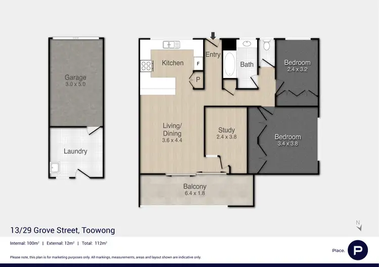 Floorplan of Homely unit listing, 13/29 Grove Street, Toowong QLD 4066