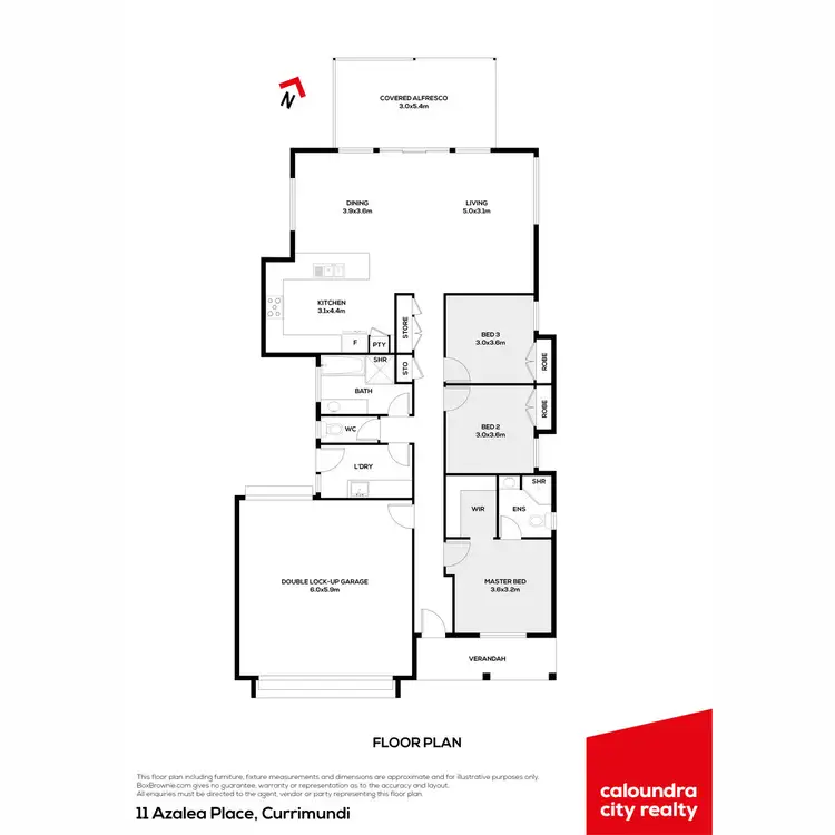 Floorplan of Homely house listing, 11 Azalea Place, Currimundi QLD 4551