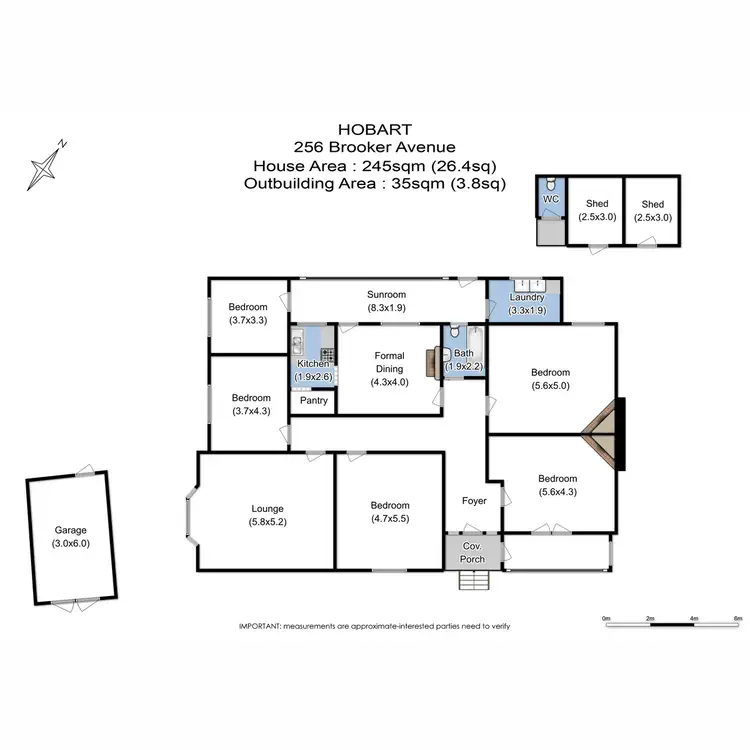 Floorplan of Homely house listing, 256 Brooker Avenue, North Hobart TAS 7000